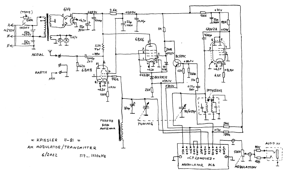 AM Modulator - valve transmitter - Valve Radio